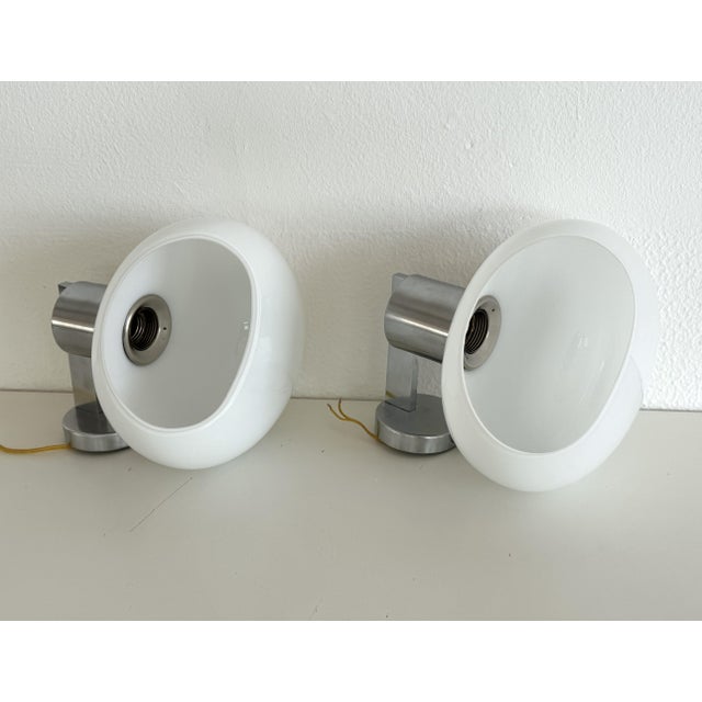 Silver Mid-Century Modern Italian Wall Sconces in Murano Glass and Chrome from Fontana Arte, 1970s, Set of 2 For Sale - Image 8 of 18