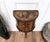 Gold Art Deco Italian Demilune Night Stand in Marquetry Inlay Burl Wood, 1940s For Sale - Image 8 of 10