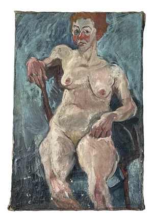 French Woman, 20th Century, Oil on Canvas