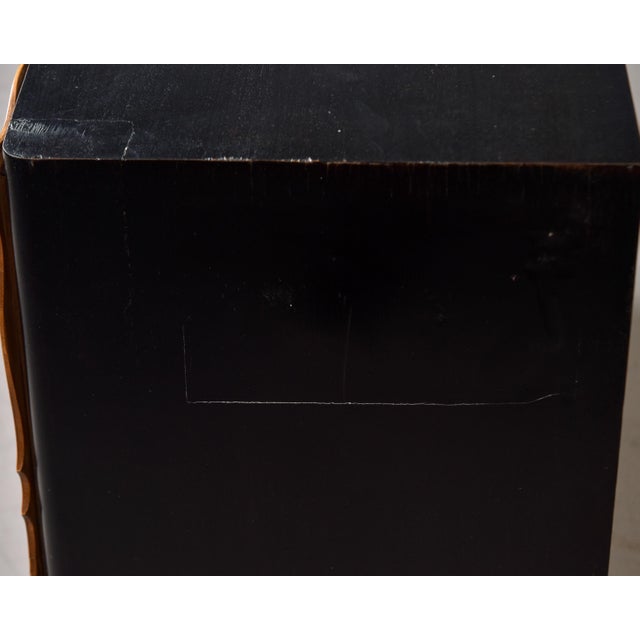 Mid-Century Italian Ebonized and Beech Sliding-Door Cabinet For Sale - Image 10 of 11