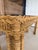 Vintage Handwoven Braided Rattan Console Table Glass Insert For Sale - Image 4 of 12