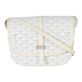 White Goyardine Canvas Belvedere II PM For Sale