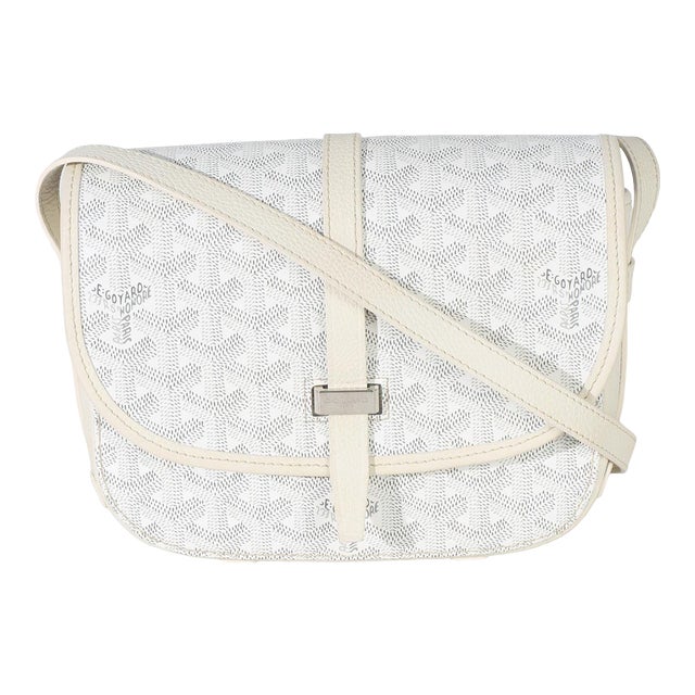 White Goyardine Canvas Belvedere II PM For Sale