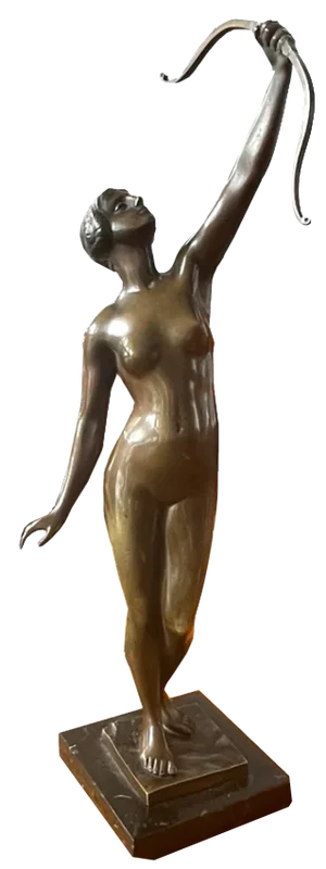 Art Nouveau Bronze Figure by Hoffmann