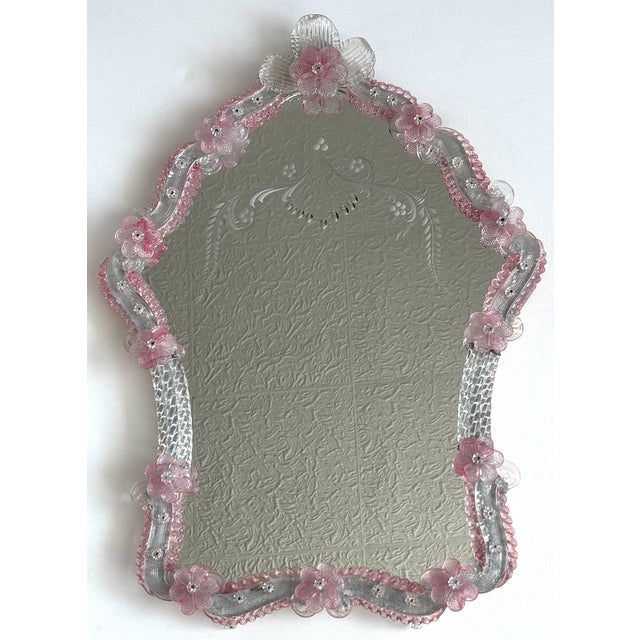 Murano Glass Floral Mirror, 1960s For Sale - Image 10 of 10