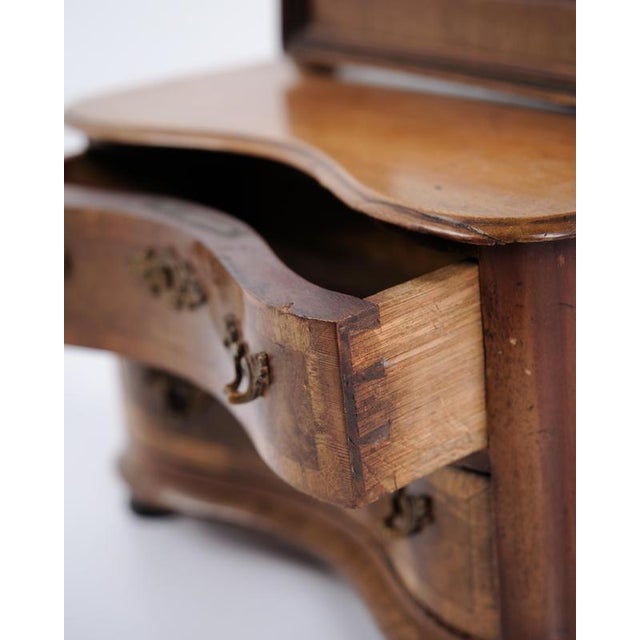 Gold Mahogany Children's Furniture with Mirror and Drawers, 1860s For Sale - Image 8 of 14