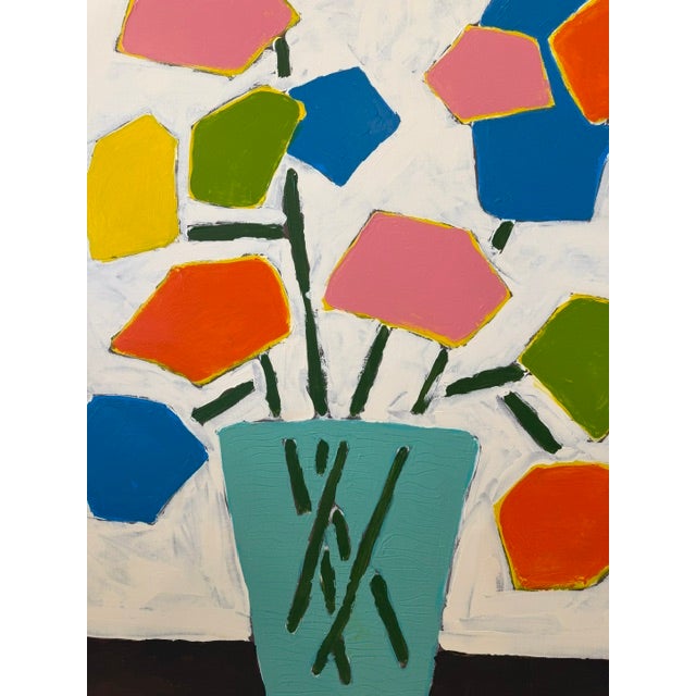 Abstract Floral Still Life / Modernist Still Life For Sale - Image 4 of 9