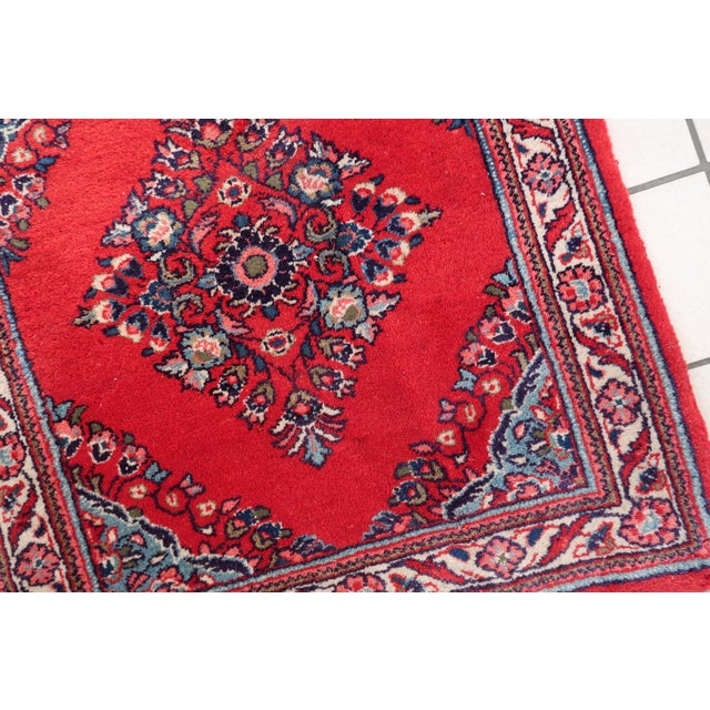 1970s 1970s, Rare Square Vintage Persian Hamadan Rug 3' X 2' For Sale - Image 5 of 9