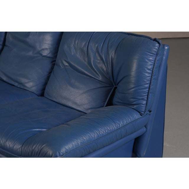 Animal Skin Post-Modern Leather Sofa by Nicoletti Salotti, Italy, 1980s For Sale - Image 7 of 10