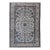 Vintage Persian Nain Room Size Rug, Handwoven Floral Pattern, Ivory & Blue, 7’ X 11’ For Sale