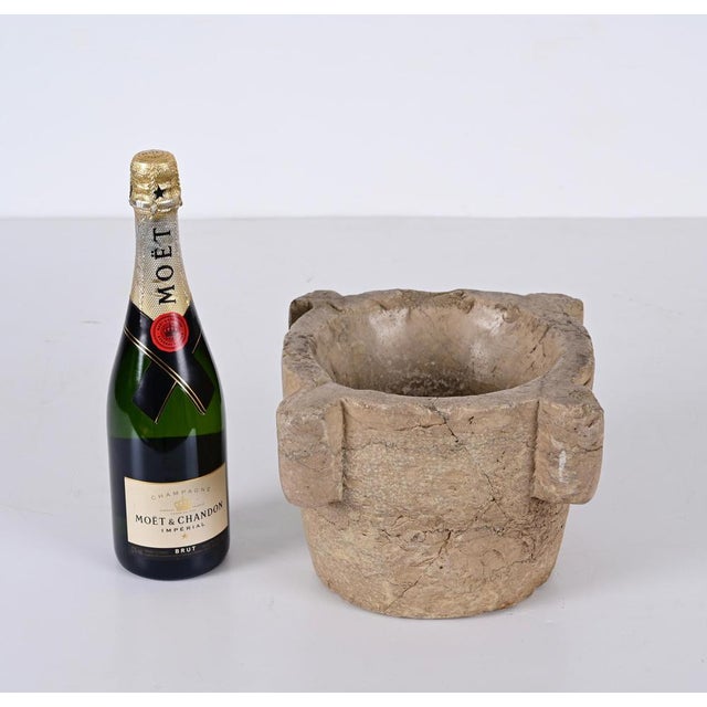 Antique Tuscan Medieval Mortar in Nembro Marble, Italy For Sale - Image 3 of 18
