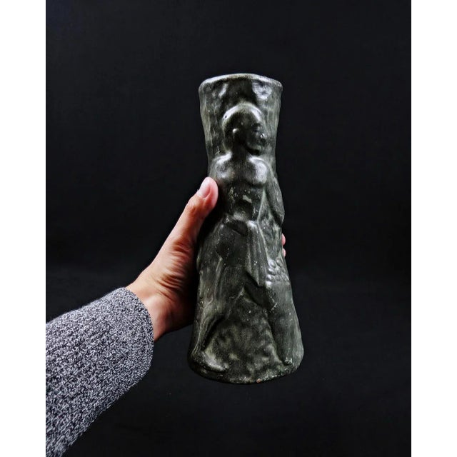 1960s Art Deco Terracotta Vase in the style of Walter Gerhard, 1960s For Sale - Image 5 of 8