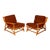 1950's Ficks Reed Rattan Split Settee or Lounge Chairs - A Pair For Sale