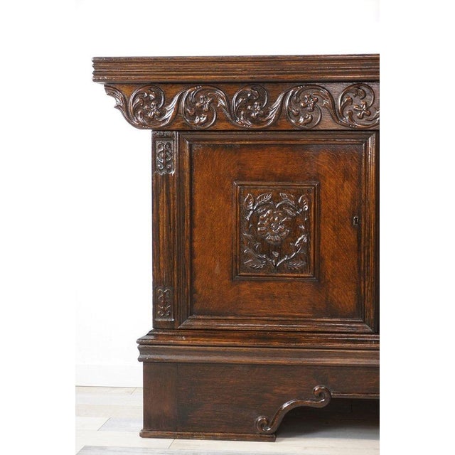 Baroque Brown Oak Buffet, 1890s For Sale - Image 3 of 16