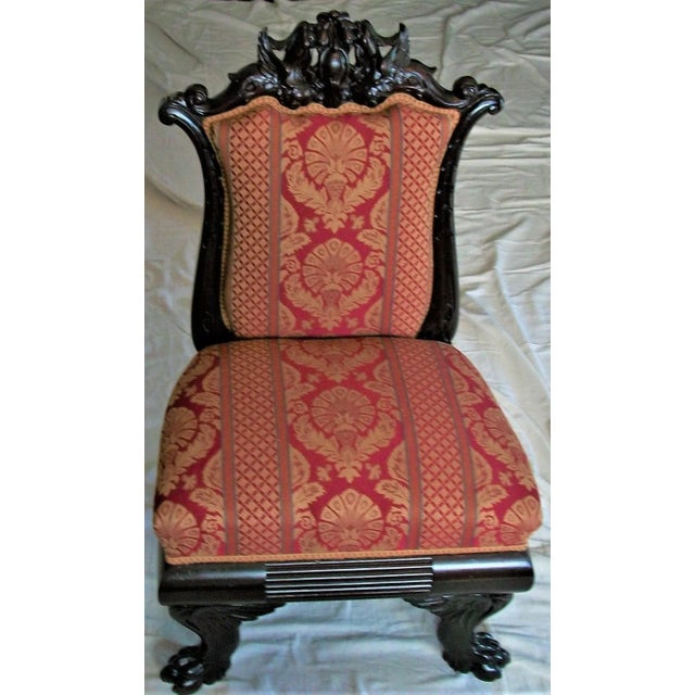 Early 1800s Napoleon III French Empire Slipper Chair For Sale - Image 4 of 11