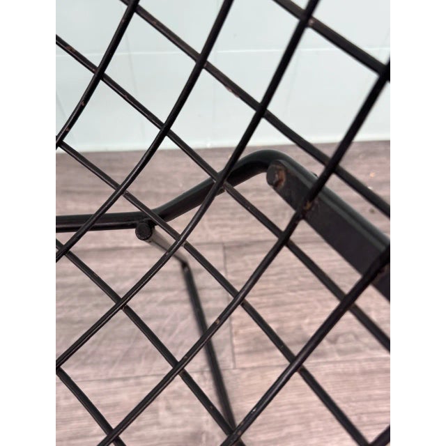 Black Metal Armchair in the style of Harry Bertoia for Knoll Inc. / Knoll International, 1970s For Sale - Image 18 of 18