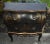 Chinoiserie Antique Petite Bombe 2 Drawer Italian Chinoiserie Black Gold Commode For Sale - Image 3 of 13