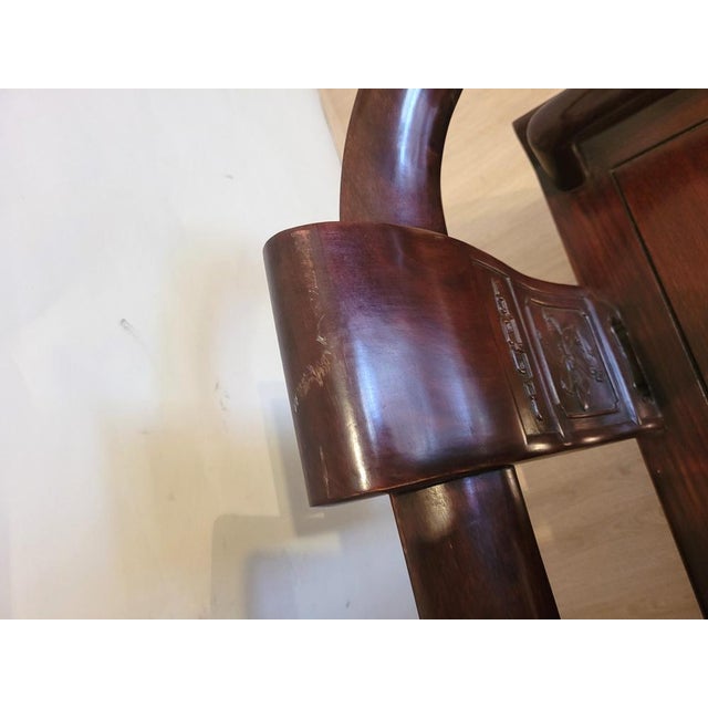 Chinese Carved Wooden Bench Seat, Late 19th Century For Sale - Image 11 of 18