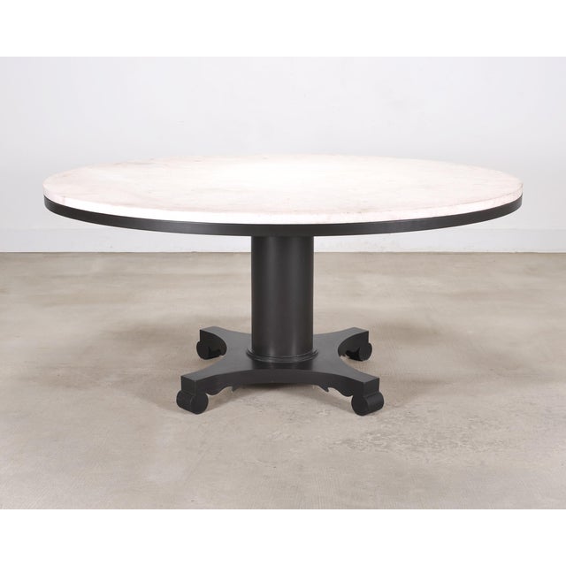 McKinnon and Harris Stone Top Dining Table and Six Dining Chairs For Sale In Sacramento - Image 6 of 18
