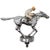 Metal Louis Lejeune English Chrome Racehorse W/ Jockey Hood Ornament/ Mascot For Sale - Image 7 of 8