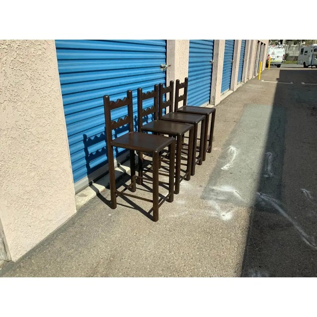 2000 - 2009 Solid Oak Country French Counter Stools-4 For Sale - Image 5 of 5