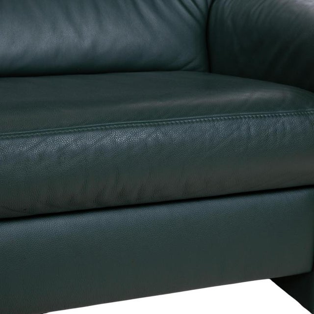 Leather Three-Seater Green Sofa from Himolla For Sale - Image 10 of 18