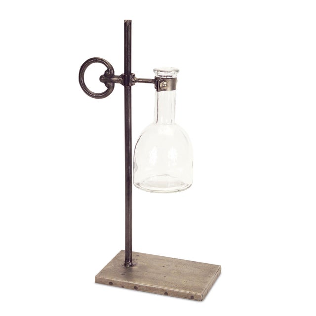 2020s Hanging Bud Vase with Metal Stand (Set of 2) For Sale - Image 5 of 5
