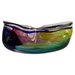 Jumbo Art Glass Bowl / Vase by Leon Applebaum