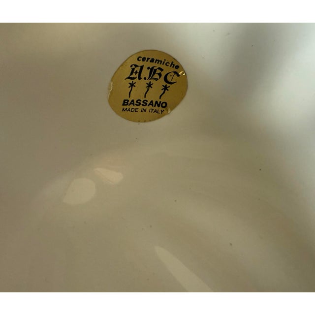 Set of 3 Ceramic Orange and White Hand Painted Molds For Sale - Image 10 of 12