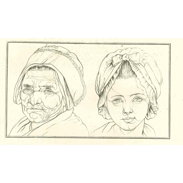Portraits is an artwork realized by Thomas Holloway (1748 - 1827). Original Etching from J.C. Lavater's "Essays on...