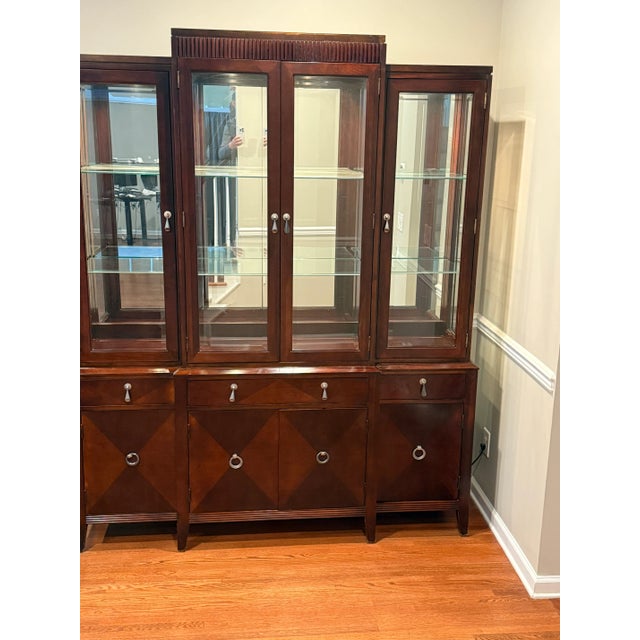 Ethan Allen Ethan Allen Avenue Collection Cherry China Cabinet (Transitional) For Sale - Image 4 of 9