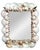 Offering a gorgeous vintage white seashell wall mirror, circa Late 20th Century. This stunning mirror is surrounded with...