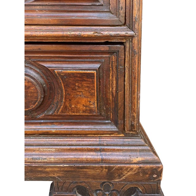 Wood Antique Canterano Commode in Walnut, 1600s For Sale - Image 7 of 12