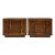 Vintage MCM Walnut Brutalist Bedside Tables – Pair For Sale