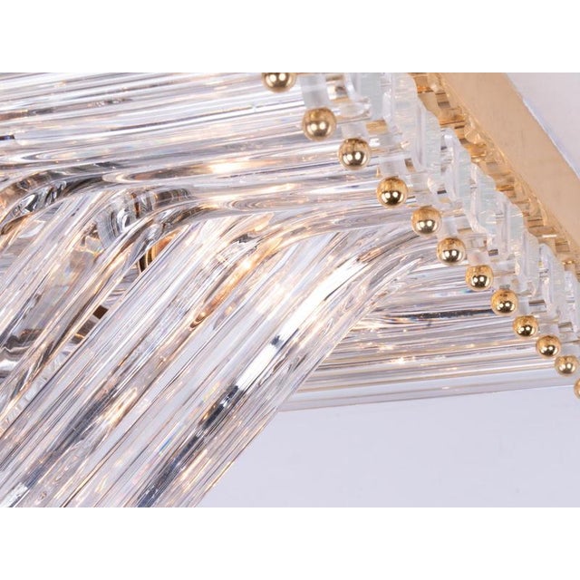 Venini Quadriedri Curvati Murano Glass Flush Mount in the style of Venini, Italy, 1970s For Sale - Image 4 of 14