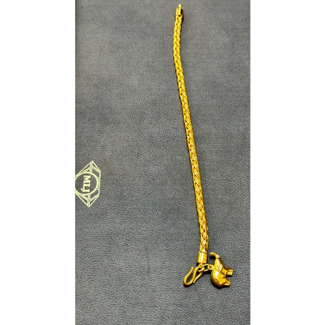 Vintage Love Nest Yellow Gold Woven Bracelet in 18 Kt Yellow Gold For Sale - Image 4 of 18