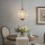 Vintage Aloadecor 1-Light 12'' Brass French Vintage Cosatal Glam Chandelier With Natural Capiz Shell Globe Lantern Hanging Light For Sale In Houston - Image 6 of 8