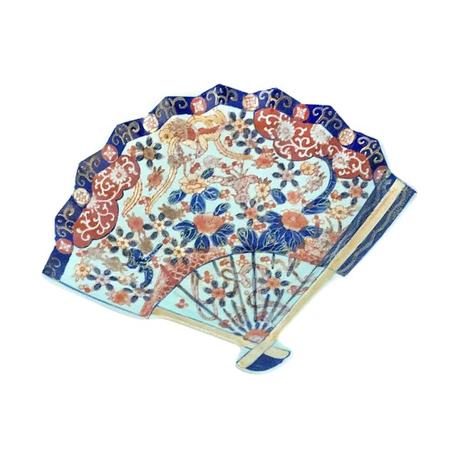 Fan-Shaped Plate in the Style of Amari For Sale
