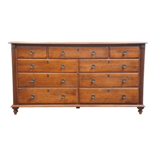Durham Furniture Saville Row Collection Solid Cherry Early American 66" Triple Dresser 980-173 For Sale