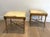 This pair of square neoclassical-style side tables is made of brass with onyx tops. It is a French work in the style of...