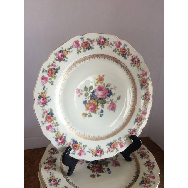 Vintage Dinner Plates, Czechoslovakia China, Set of Eight For Sale - Image 4 of 8