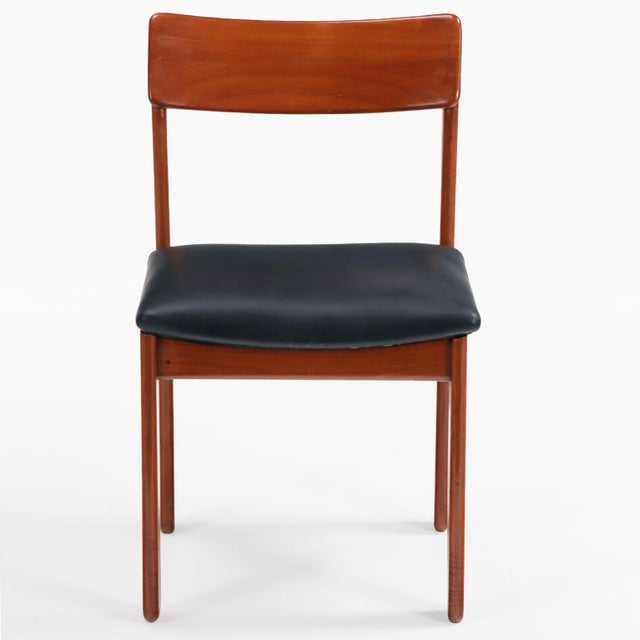 Mid-Century Modern Set of Ten Danish Style Mahogany Dining Chairs, C. 1955. For Sale - Image 3 of 5