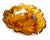 Amber Vintage Iridescent Amber Carnival Glass Grape & Leaf Ruffled Bowl 7.75" Floral For Sale - Image 8 of 10