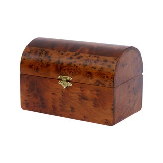 Decorative Juniper Burl Wood Box For Sale