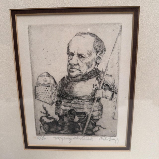The product is an etching signed by Charles Bragg in 1972, titled "ST. GEORGE AND THE CRICKET." This piece is framed and...