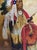 Textile Large Vintage Original Apache Native Indian Chief Oil Painting Portrait / Canvas For Sale - Image 7 of 12