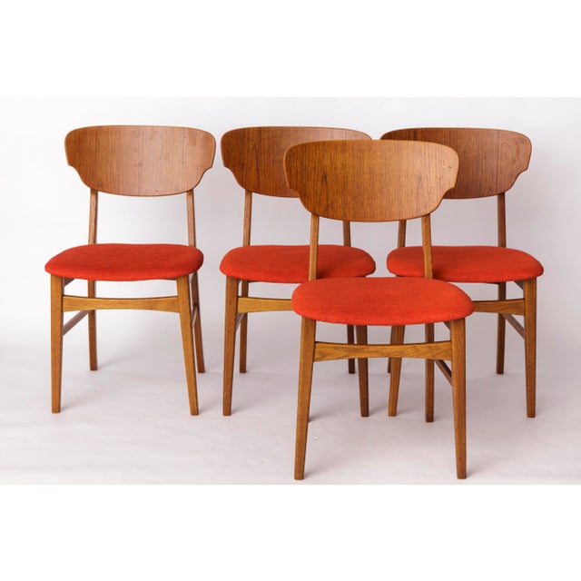 Danish Dining Chairs in Teak and Oak, 1960s, Set of 4 For Sale - Image 11 of 11