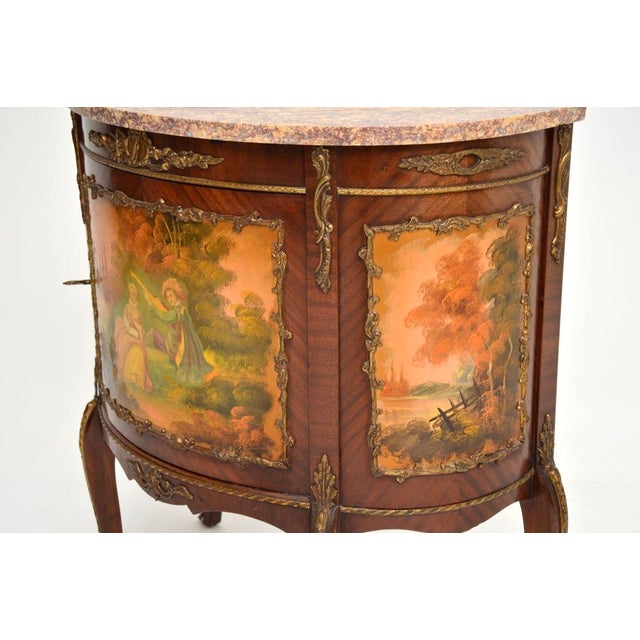 Antique French Marble Top Cabinet, 1930s For Sale - Image 11 of 12