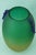 Green and Yellow Acid-Etched Opaque Murano Glass Deco Vase, Venice, Italy, 1950s For Sale - Image 10 of 18