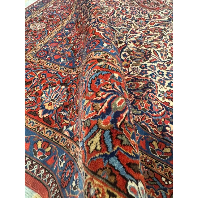 1900 - 1909 Pasargad DC Ivory Antique Persian Kashan For Sale - Image 5 of 12